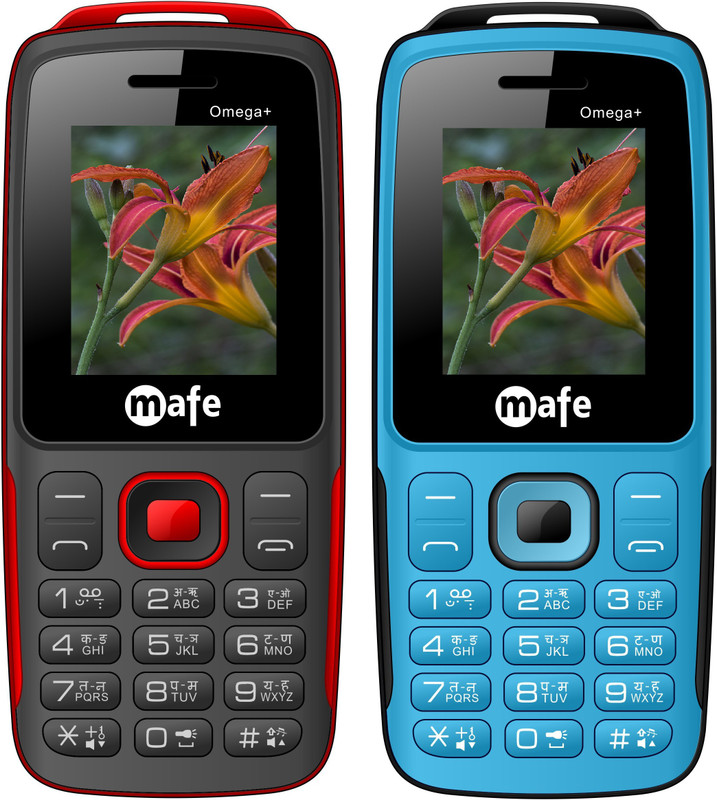 Mafe Omega Plus Combo of Two Mobiles(Black&Red, Blue&Black)
