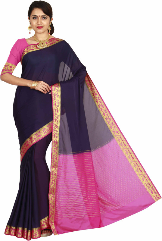 arars Woven, Embellished Kanjivaram Poly Silk, Pure Silk, Poly Crepe, Poly Crepe Saree(Multicolor)