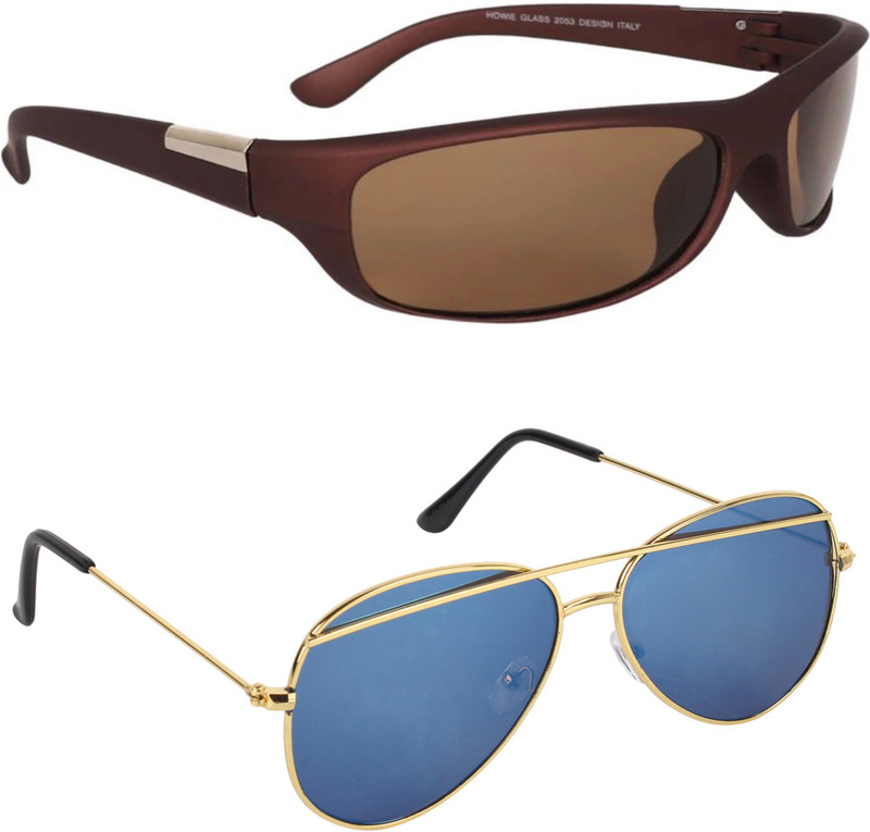 vulture Aviator, Sports Sunglasses(Blue, Brown)