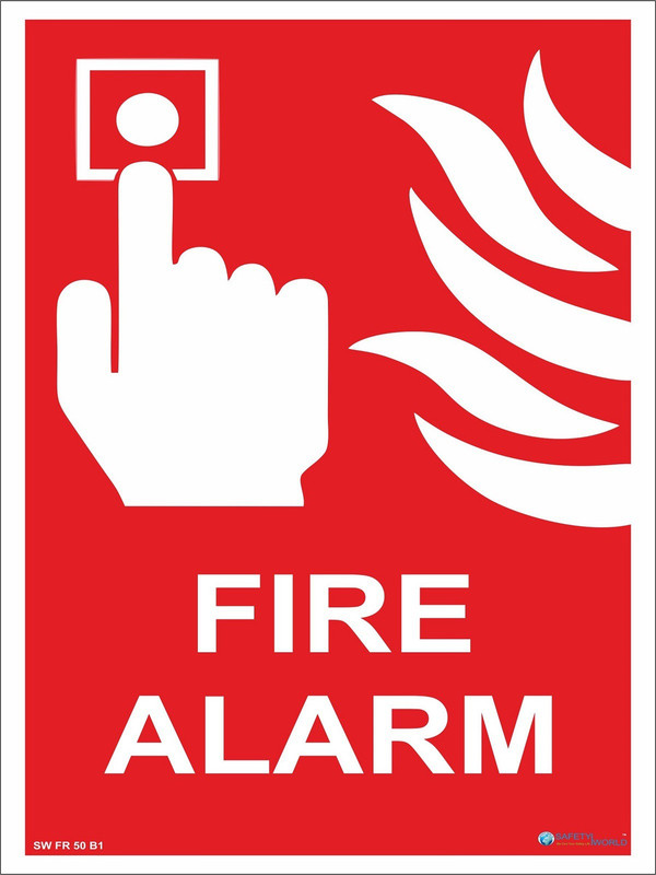 safety world Fire Extinguisher sign With Worded- Retro Print 4 x 6 Inch. Emergency Sign(Reflective Sign)