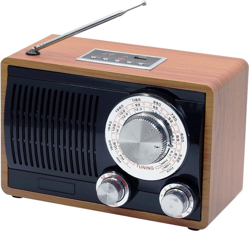 WIZZIT Premium Quality Vintage / Retro Style Bluetooth Speaker, Portable Wireless Bluetooth Speaker BoomBox with MP3 / MP4 /FM /Bluetooth/ AUX/ TF Card / Radio/USB FM Radio(Brown)