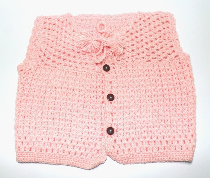 aum Girls Casual Acrylic Blend Woollen Top(Pink, Pack of 1)