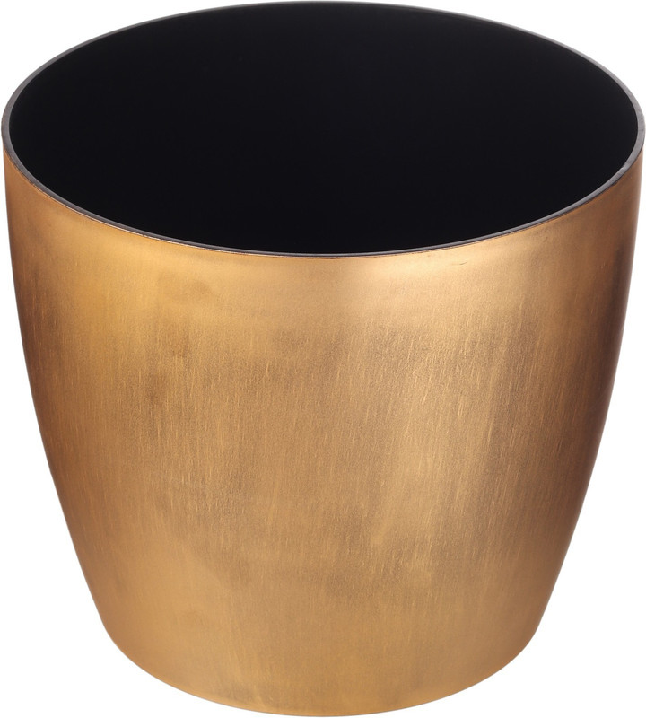 my green thumb Self Watering planter pot (Round) | Easy gardening for Indoor, Outdoor, patio, balcony home, garden, mall and office decor| With self watering kit including disk divider, water level indicator, pop soil and drainage plug | 9??? (23cmX20cm) Gold color (Pack of 1) Plant Container Set(Pl