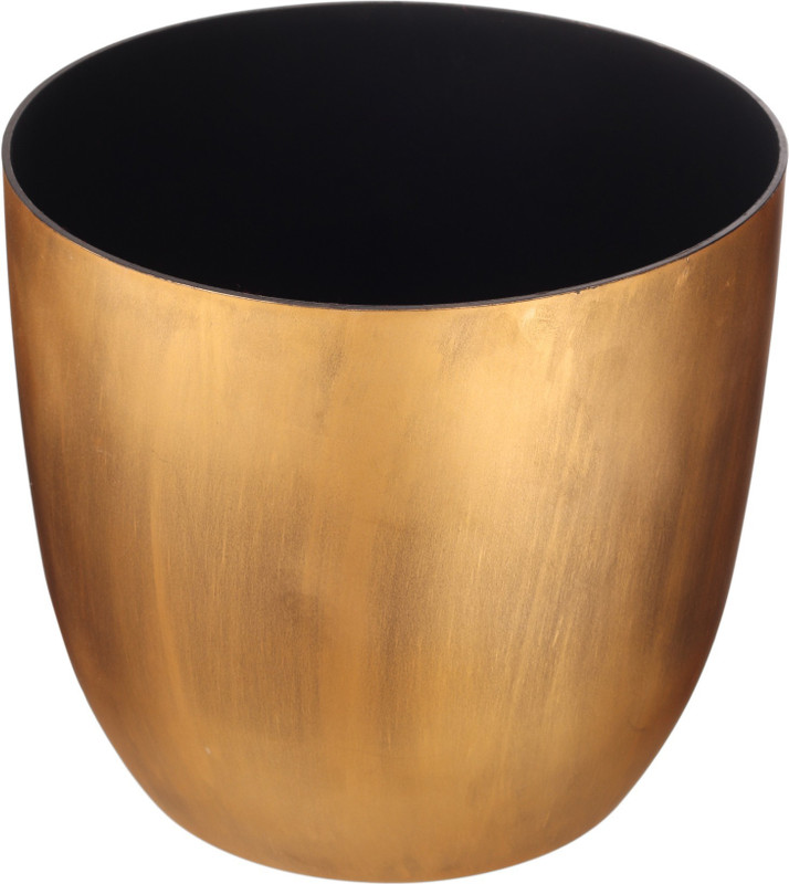 my green thumb Self Watering planter pot(Round) | My Green Thumb| Easy gardening for Indoor, Outdoor, patio, balcony home, garden, mall and office decor| With self watering kit including disk divider, water level indicator, pop soil and drainage plug | 12” (29cmX26cm) Gold color (Pack of 1) Plant Co