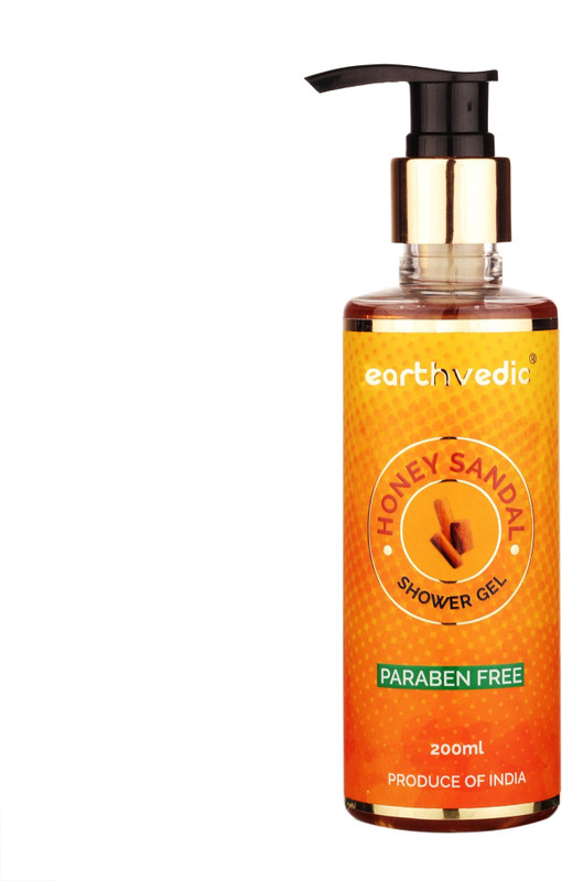 earthvedic Honey Sandal Shower Gel - Paraben Free - 200ml(200 ml)