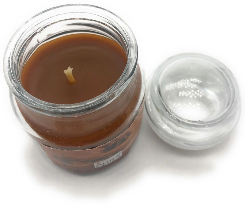 sliceter Glass Candles for Decoration Love Candles Highly Fragranced, Premium Smokeless Candle, Home Decor/Wedding/Birthday/Festivals/Anniversary/Gifts/All Purpose Tea Light Candles (pack of 1) Burn Time-18Hrs.. Candle(Brown, Pack of 1)