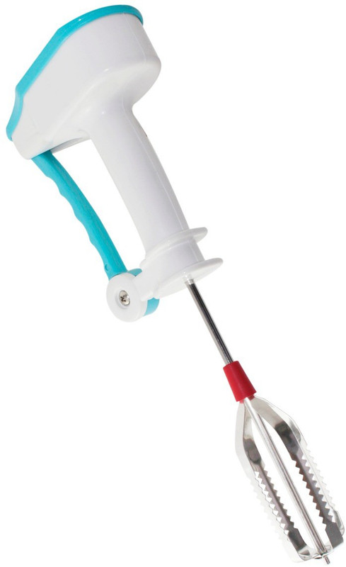 LiMETRO Manual powerless 1 Hand Blender(Light Blue, White)