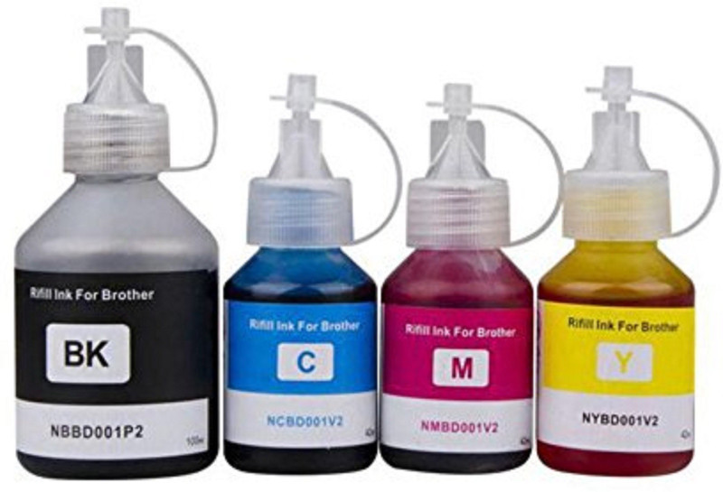 jyotsna Ink Compatible Photo Quality Refill Ink for Brother Printer BT6000BK BT5000 T300 T500 T700W T800W Single Color Ink Cartridge(Magenta, Cyan, Black, Yellow)