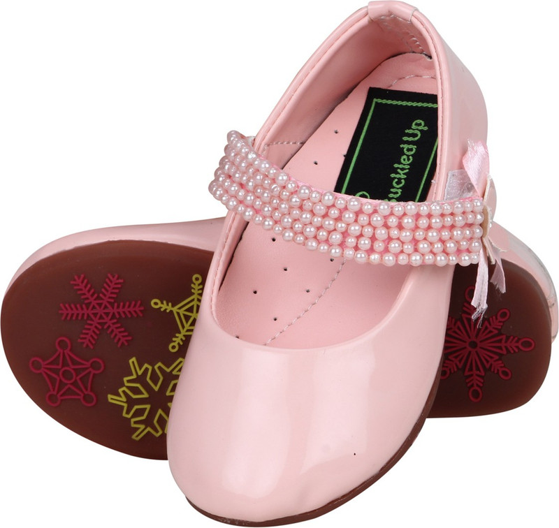 buckled up Girls Velcro Mary Janes(Pink)