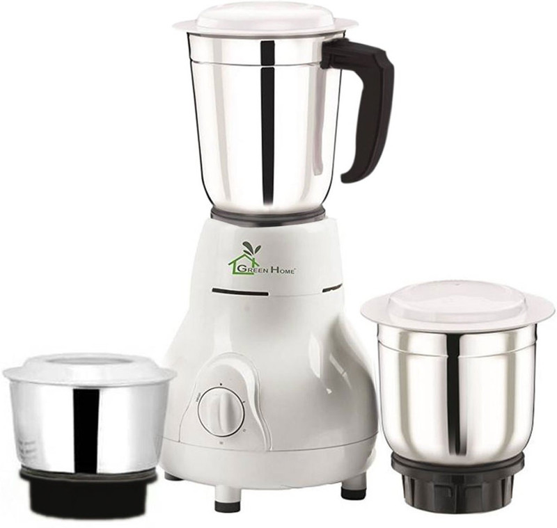 Green Home MTK10004 Multi Mixer grinder Matka 3 Jars 450 W Mixer Grinder(White, 3 Jars)