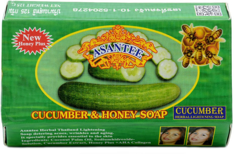 asantee Cucumber & Honey Soap 125 Grams (pack of 2)(2 x 62.5 g)