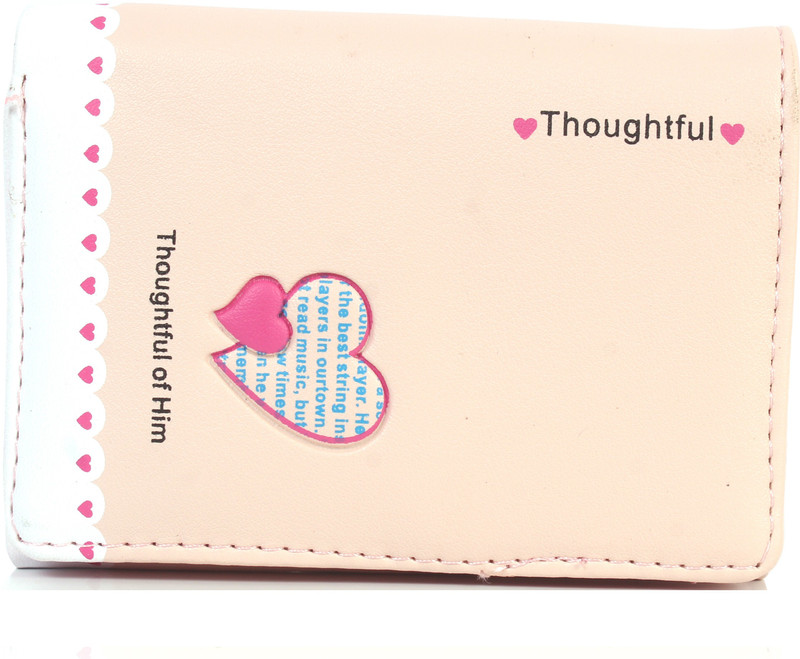 b4bags Girls Beige Artificial Leather Wallet(6 Card Slots)