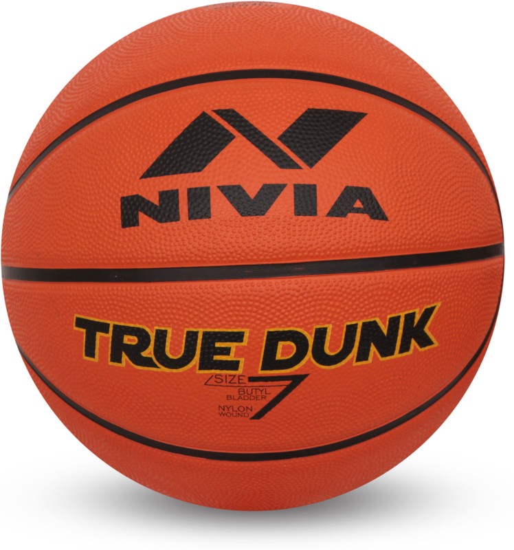 Nivia True Dunk Basketball - Size: 7(Pack of 1, Orange)