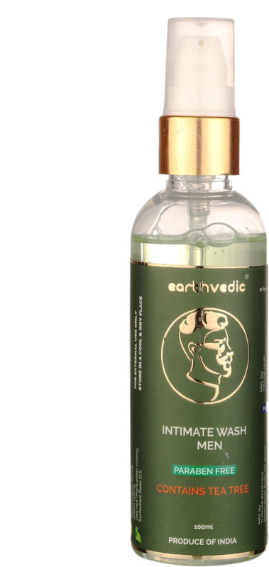 earthvedic Intimate Wash Men with Tea Tree Extract - Paraben Free - 100ml(100 ml)