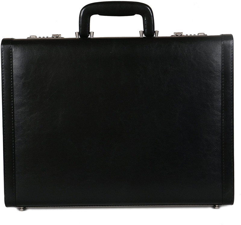 HICLASS Leather Briefcase Medium Briefcase - For Men(Black)