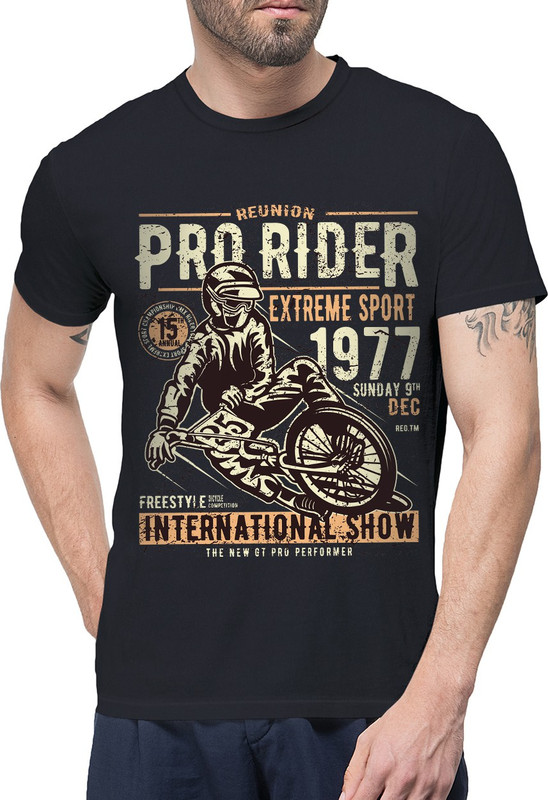speedymonk Graphic Print Men Round Neck Black T-Shirt