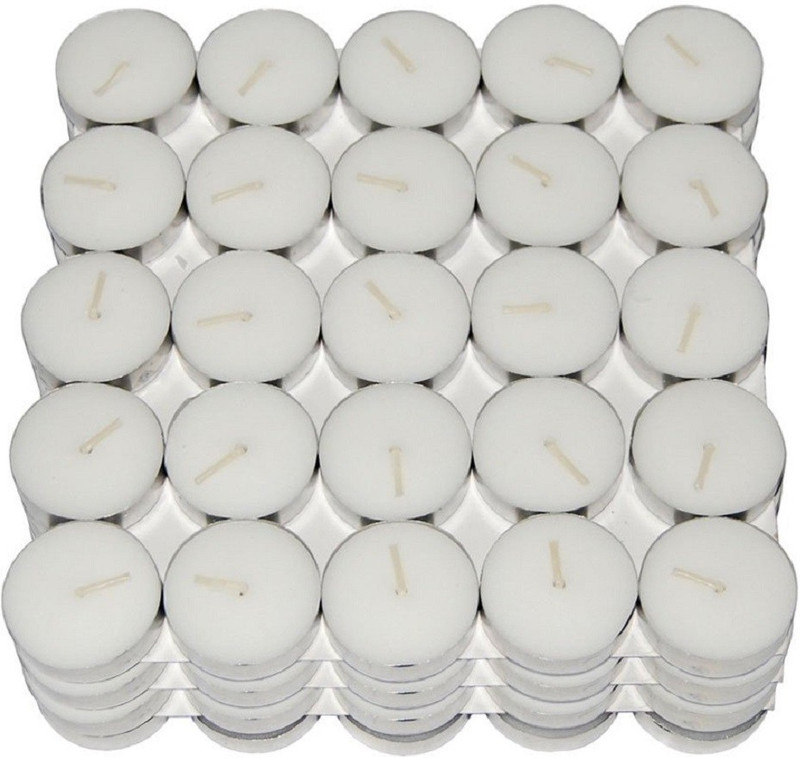 kala decorators Smokeless Tea Light Candle(Pack of 100 Pcs ) (Paraffin Wax )for Wedding,Festival,Party Candle(White, Pack of 100)
