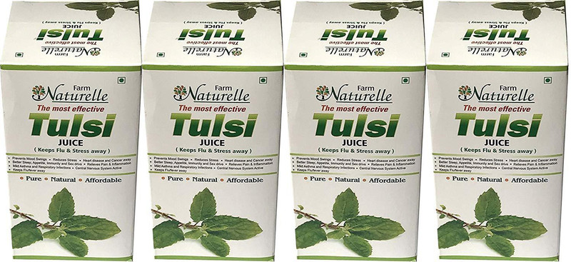 Farm Naturelle Tulsi Juice-Buy 2, Get 4 Offer-The Finest 400 ML X 4 Packs for Price of 2 packs Tulsi Juice - Herbal Basil(4 x 400 ml)