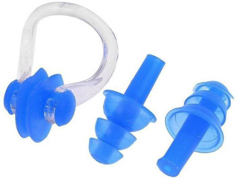 mushti swimming ear and nose plug Ear Plug & Nose Clip Ear Plug & Nose Clip(Blue)