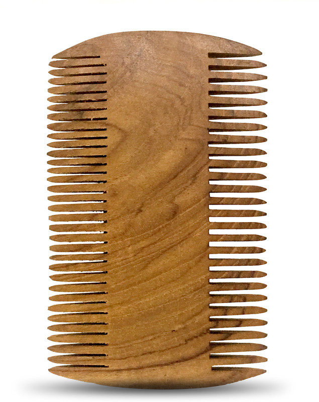 trumen Hand Made Teak Wood Beard Comb Double-sided Anti-static Hair Care Tool