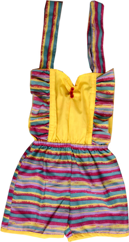 bows and mittens Girls Mini/Short Casual Dress(Yellow, Sleeveless)
