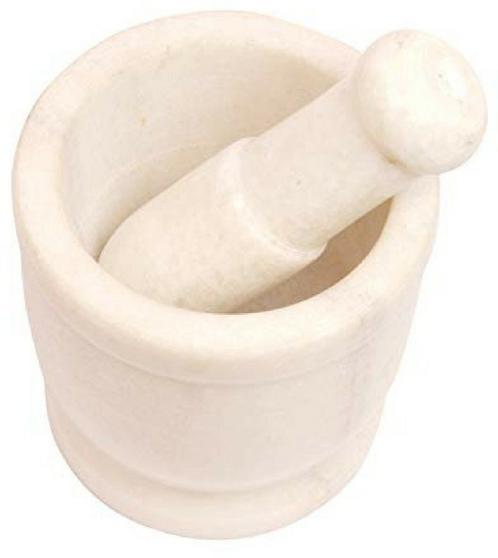 indeavour Marble Mortar Pestle Marble Masher(White)