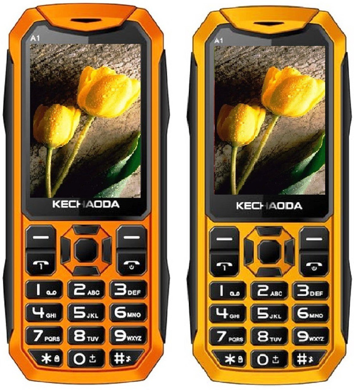 Kechaoda A1 Combo of Two Mobiles(Orange, Yellow)