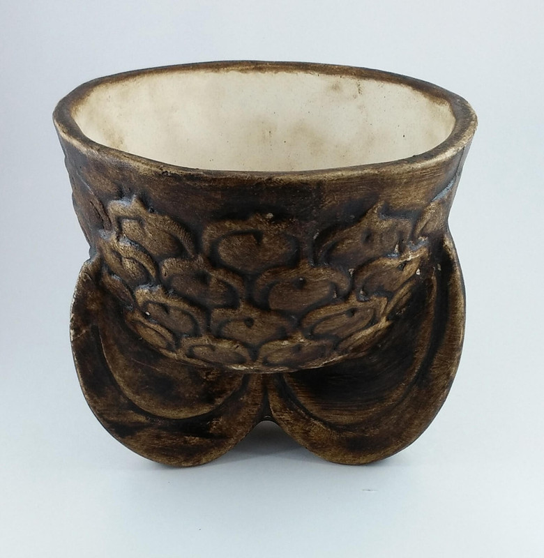 lasaki  Pine Bowl Stand Antique Ceramic Handmade Planter Or Pot/Plant Pot/Bonsai Planter Pot/Succulent Planter Pot/Container/Flower Pot Plant Container(Ceramic, External Height - 12 cm)