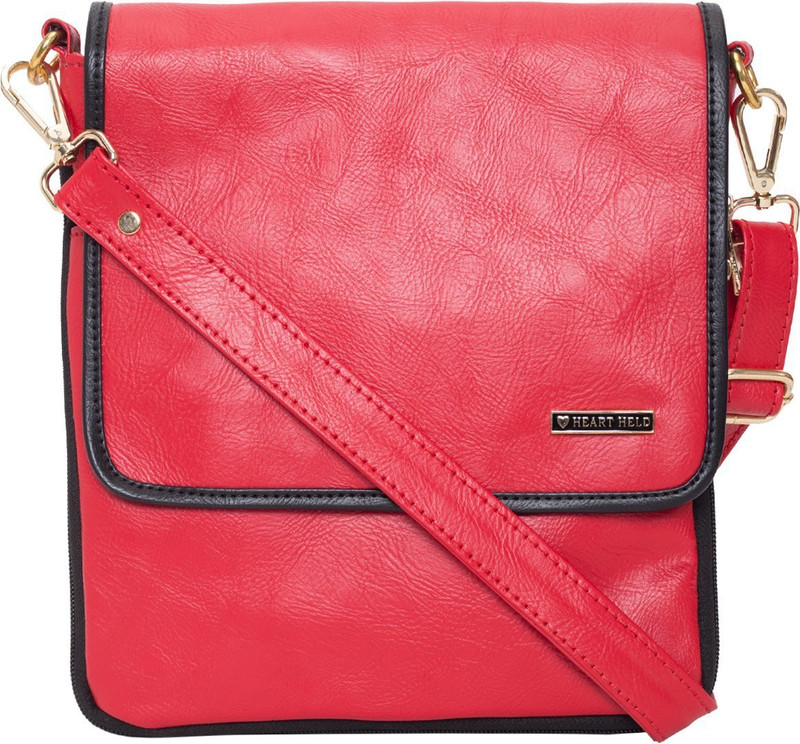 heart held Woman's Sling Bag Red Red Sling Bag