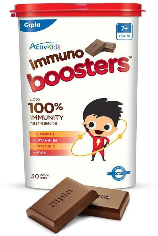 Cipla Activkids Immuno Boosters for 7+ Years, 360g (30 Count) Nutrition Bars(240 g, Butterscotch, choco)
