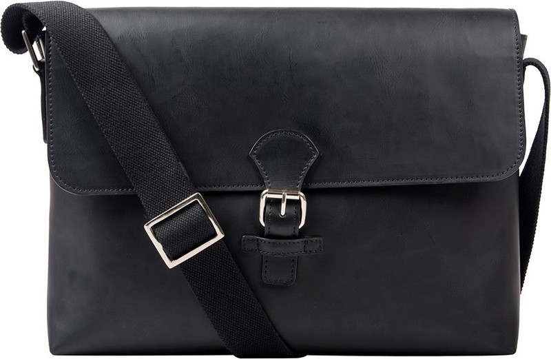 Holii SAGUARO 01-PU MELBOURNE -BLACK Medium Briefcase - For Men(Black)