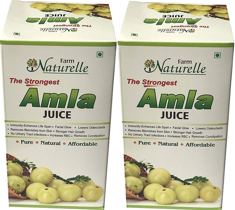 Farm Naturelle Farm Naturelle-Strong Amla Juice -The Finest 400 MLX2 Packs Herbal Amla Juice(2 x 400 ml)