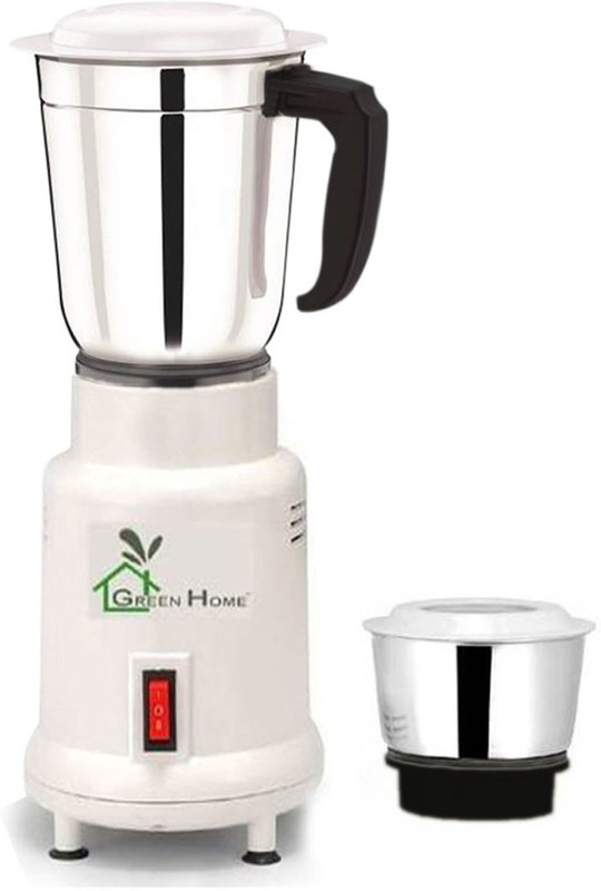 Green Home LT10003 Lotto Opel Stainless Steel White 450 W 2 Jars 450 W Mixer Grinder(Opel white, 2 Jars)