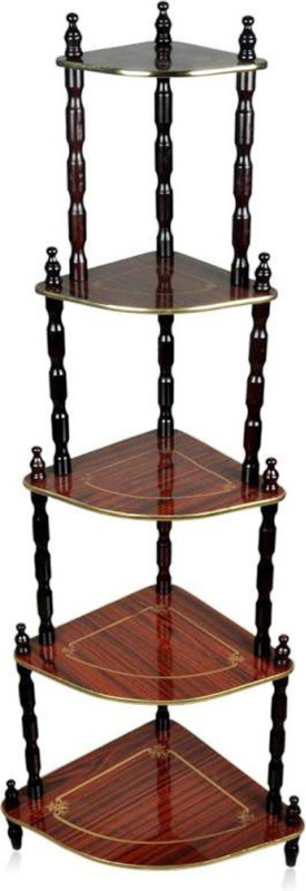 looknsnap 5 Shelf Corner Table Wooden Wall Shelf(Number of Shelves - 5)