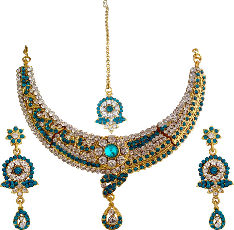 fashionsarani Alloy Jewel Set(Blue, Gold)