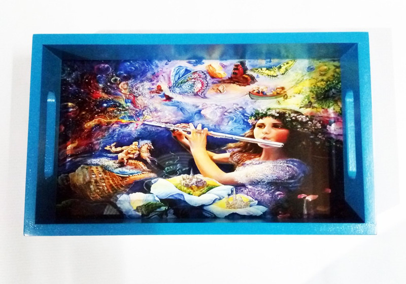 shobhamit innovatives Shobhamit Innovatives_Serving Tray (Girl with the Flute) Tray