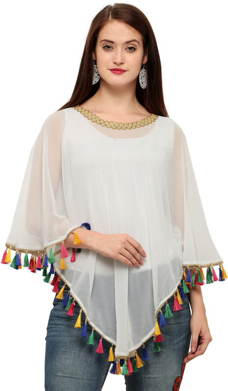 chakudee Poly Georgette Poncho
