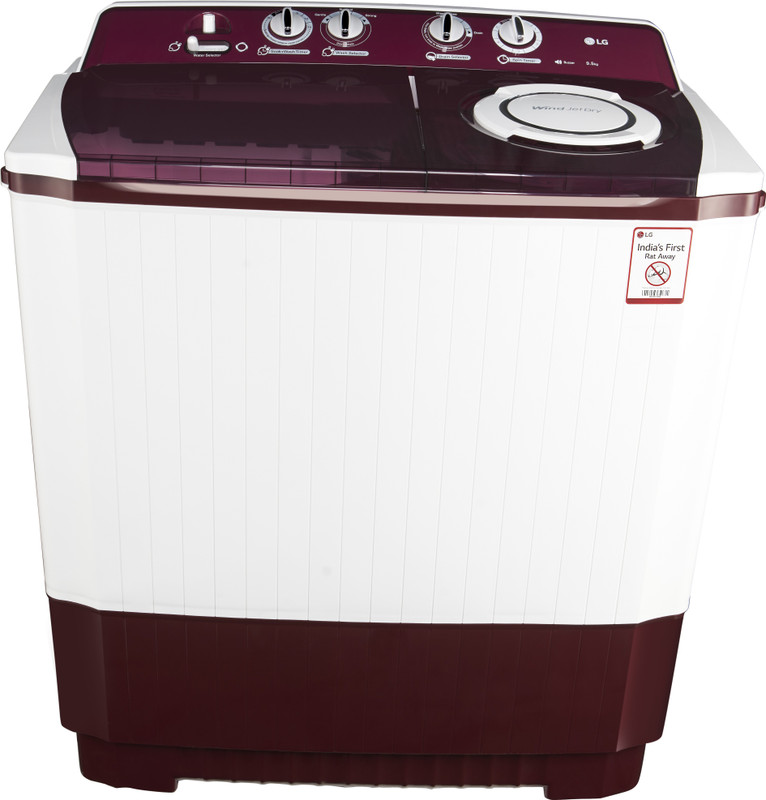 LG 9 kg Washer only White, Maroon(P1065R3SA)