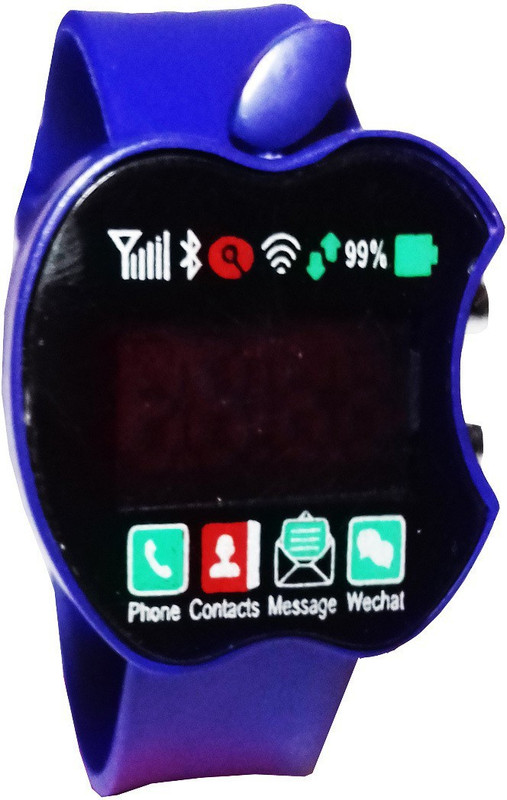 Buy Fashion Gateway Blue Apple shape kids LED digital watch with