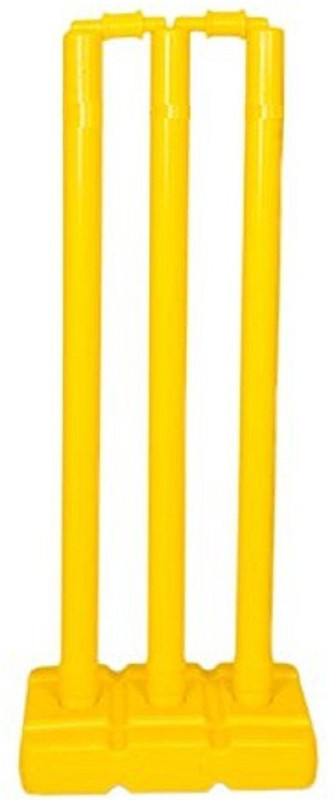 saeko Heavy Plastic Stumps Set Gift Set for Kids 8 Years Above, Outdoor Cricket Set, Cricket kit for Kids(Yellow)