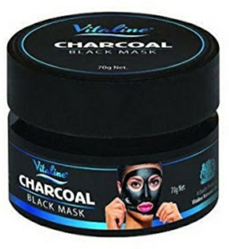 vitaline charcoal mask , black mask(70 g)