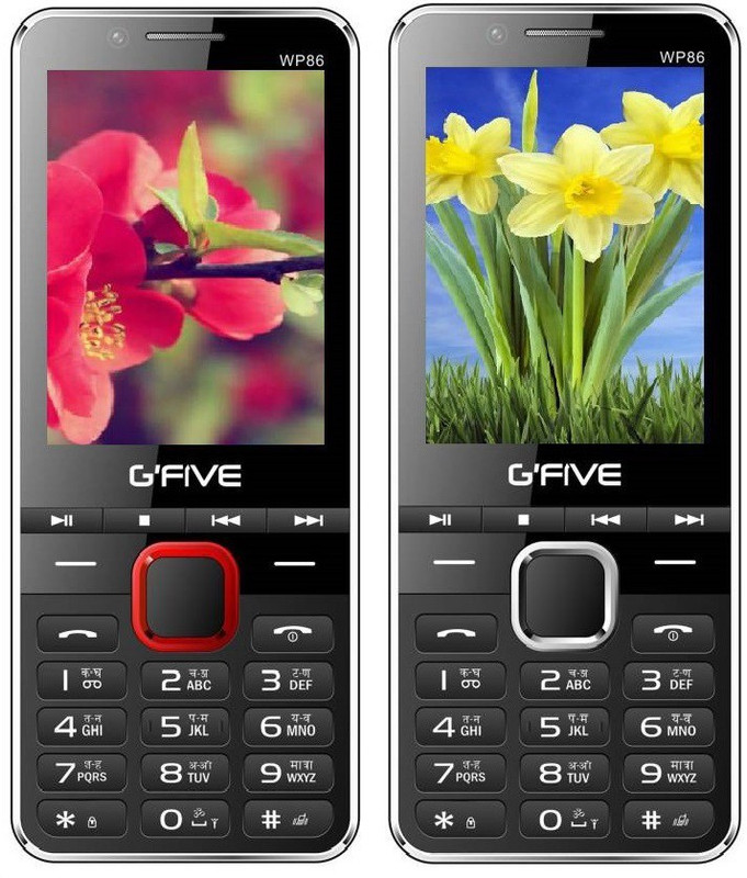 Gfive WP86 Combo of Two Mobiles(Red, Champagne)