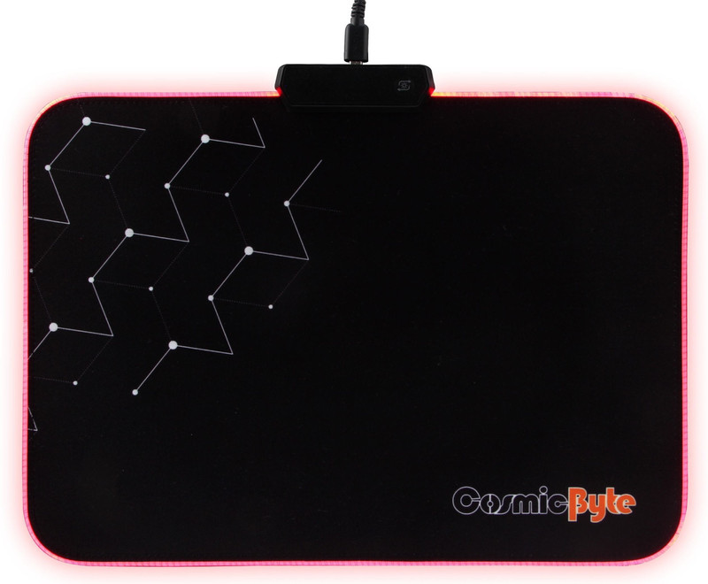 Cosmic Byte Volcano Foldable with 7 Color RGB Effects Non Slip Base Mousepad(Multicolor)