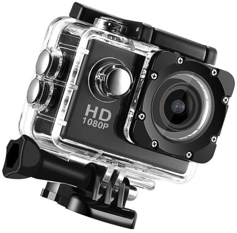 BERRIN 1080p 12MP Sport Action Waterproof Camera With Micro Sd Card Slot And Multi Language Action Video Waterproof Camera Up To 30M 2 Inch LCD Super Wide Angle Sports and Action Camera(Black, 12 MP)