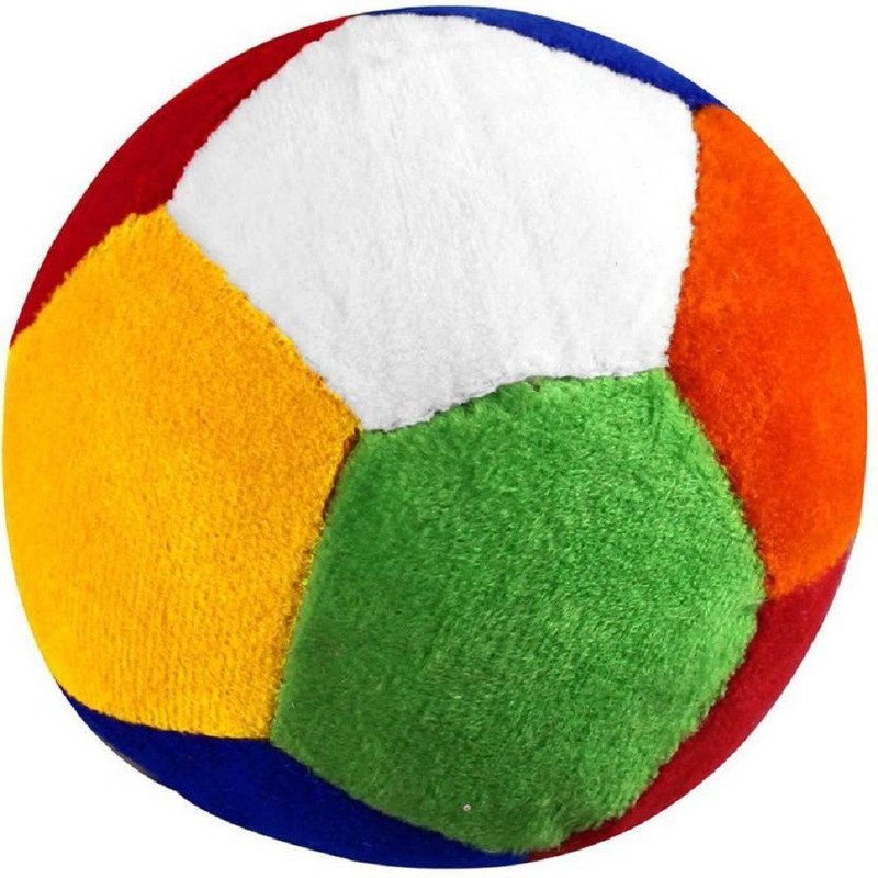 kidofly Swati toy kids soft tedddy with ball happy birth day gift (grey- elephent,brown-dog,pink-rabit,multi collours-retal ball ) for gift boy/girl 2 to 12 age gift , soft material fabric  - 15 cm(Multicolor)