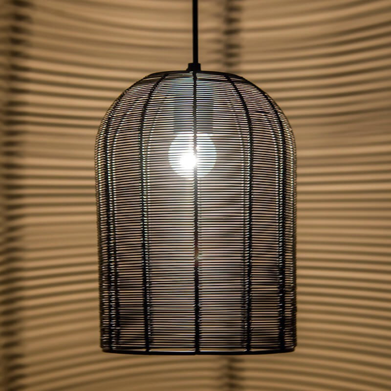 Homesake Industrial Metal Hanging Pendant Light Wire Mesh Metal