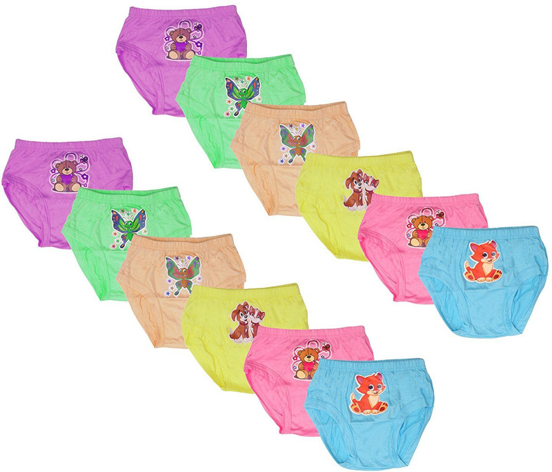luxcy Panty For Girls(Multicolor, Pack of 12)