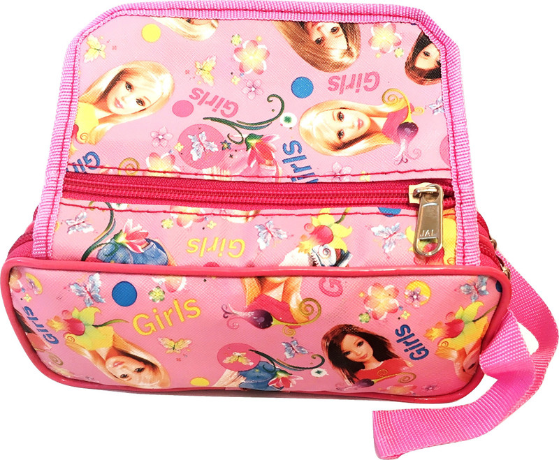 akisha Excellent quality pencil pouch box for kids Barbie Pink Art Artificial Leather Pencil Box(Set of 1, Pink)