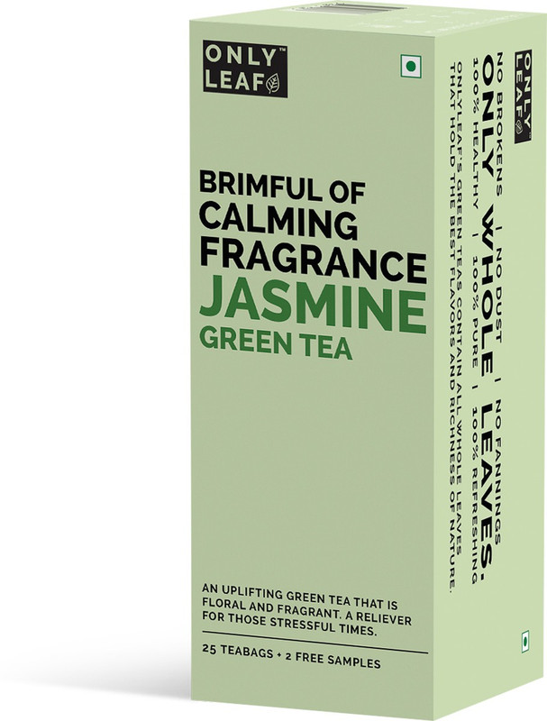 Onlyleaf 100% Natural Stress Buster Jasmine Green Tea Bags Box(27 Bags)