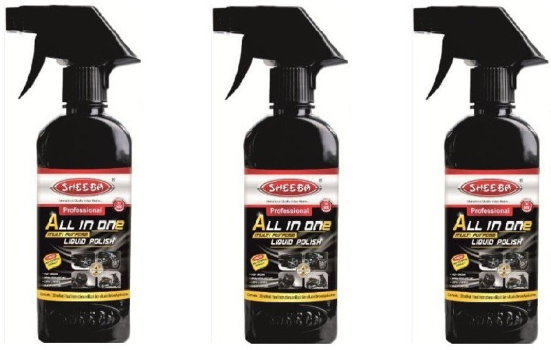 sheeba Liquid Car Polish for Leather, Tyres, Dashboard, Metal Parts, Headlight, Exterior(600 ml)